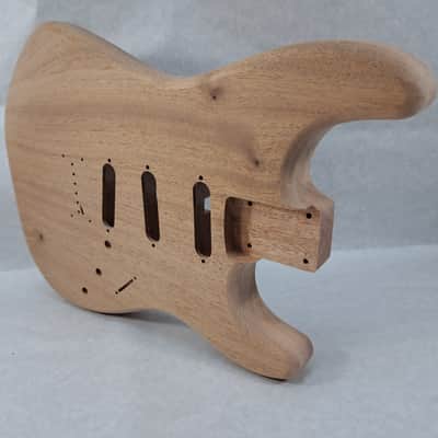 Unfinished Mahogany SSS Hardtail guitar body - fits Fender Strat Stratocaster necks J2053 image 7