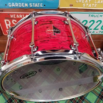 KELLER Maple shell 14”x8” Red Strata, usato. image 5