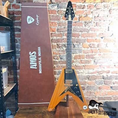 Epiphone Joe Bonamassa Signature '58 Amos Arthur Korina Flying V w/ OHSC (2017 - Natural Korina) image 2