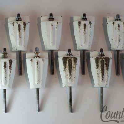 *Premier 10x Bass Drum Tension T-Rods/Claws White Powder-Coated Vintage 70s-80s* - Fair / 6.95/24.95 image 1