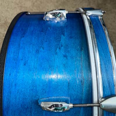 Pearl Export 22x8" gong drum - 1980's - Blue lacquer image 3