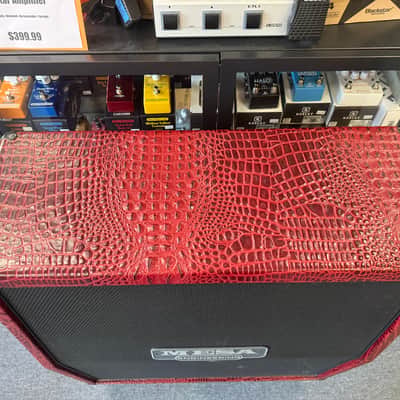Mesa Boogie 4x12 4FB Oversized Recto Cabinet- Custom Red Crocodile Tolex 2007 - w/cover + casters image 7