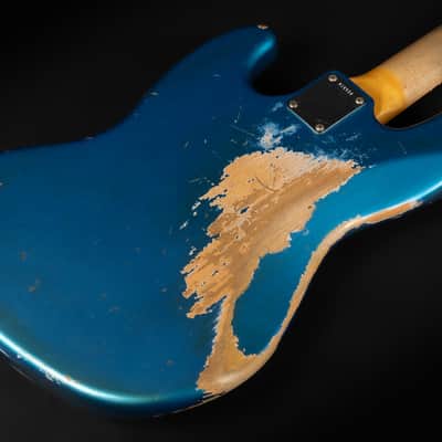 2014 Fender Custom Shop '64 Jazz Bass Heavy Relic - Lake Placid Blue with Matching Headstock | USA 1964 Vintage Reissue 4-String | CoA OHSC image 13