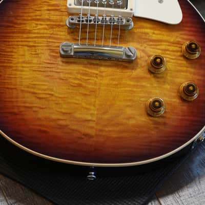 2012 Gibson Custom Shop Les Paul Pro Electric Guitar Figured Purple Sunburst + COA OHSC image 6