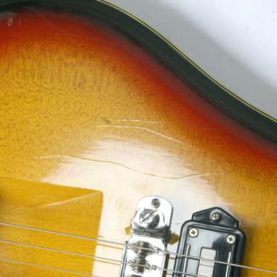 1967 Teisco DG-67 Vintage MIJ Electric Guitar w/ Hardshell Case & TEISCO Pick image 6