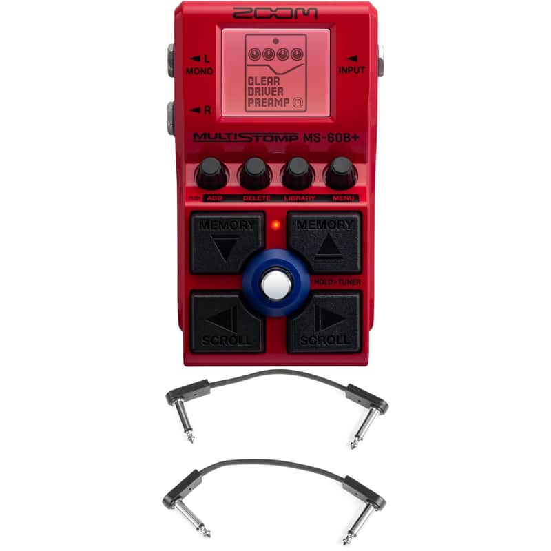 Zoom MS-60B+ Multistomp Bass Effects Pedal with EBS Patch Cables image 1