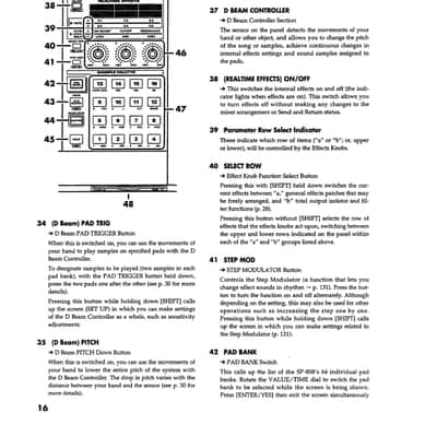 Roland SP-808 — Owners Manual User Guide Instructions — 196 Pages — USA Made image 8