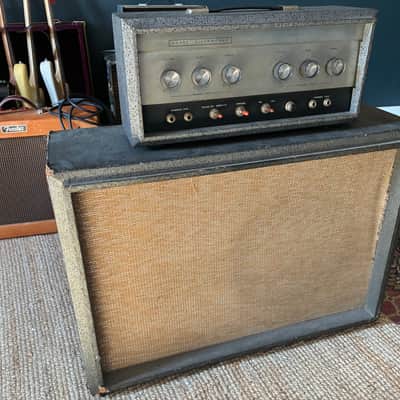 Silvertone Model 1483 23-Watt 1x15 Bass / Guitar Piggyback 1960s - Gray image 3