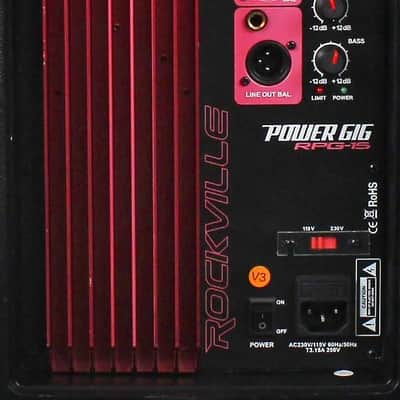 Pair Rockville Power Gig RPG15 15" Powered Active 2000 Watt 2-Way DJ PA Speakers image 5