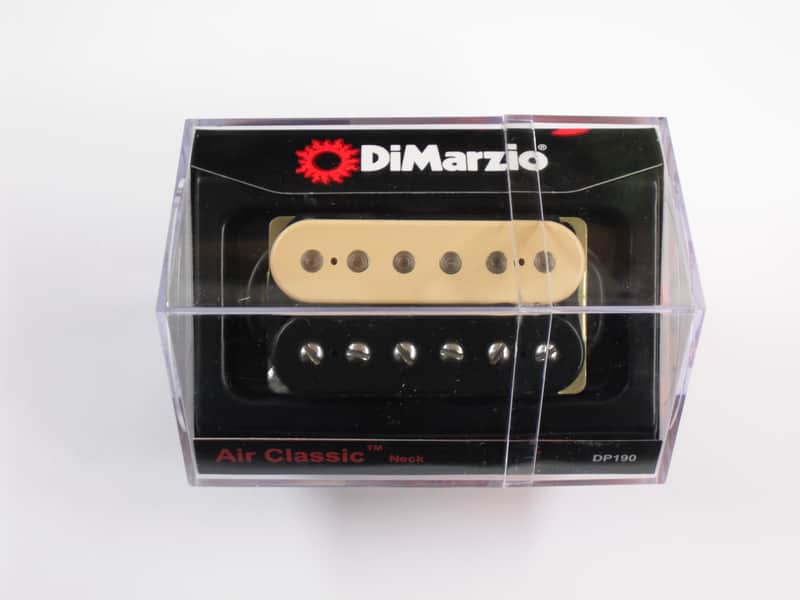 DiMarzio Regular Spaced Air Classic Neck Humbucker Black/Creme W/Chrome Poles DP 190 image 1