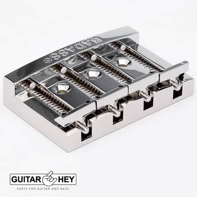 NEW Leo Quan® Badass I™ Bass Bridge for 4-string BC Rich Spector Kramer - CHROME image 3