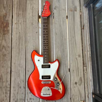 Playing demo link in Description!! Novo Serus J nucleus electric guitar Candy apple red with original case image 1