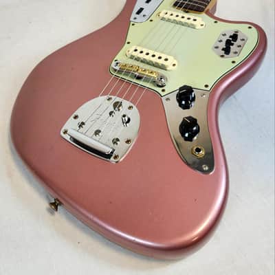 Mint Fender Custom Shop 1964 Jaguar Journeyman Relic, AAA Rosewood FB, Faded Aged Burgundy Mist Metallic, w/HSC 2024 image 9