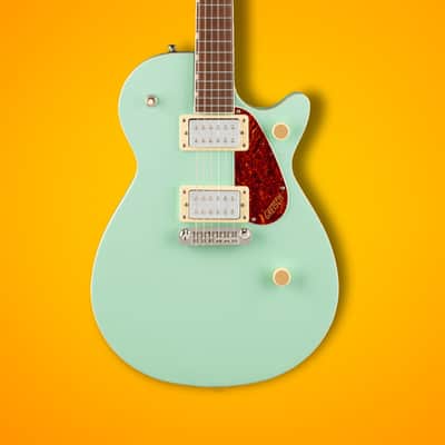 Gretsch Streamliner Jet Club Single-Cut 6-String Right-Handed Electric Guitar with Wraparound Tailpiece, Nato Body and Laurel Fingerboard (Mint Metallic) image 7