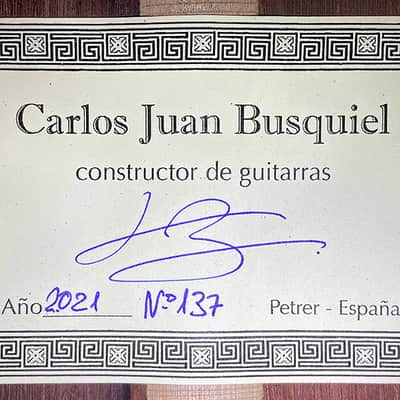 Carlos Juan Busquiel 2021 Classical Guitar Cedar/African Rosewood image 12
