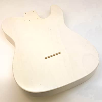 4lbs 2oz BloomDoom Nitro Lacquer Aged Relic White Blonde LEFTY T-Style Vintage Guitar Body image 7