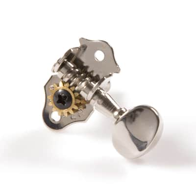 Genuine Grover Sta-Tite 8N Tuners for Ukulele, Set 2+2 Nickel