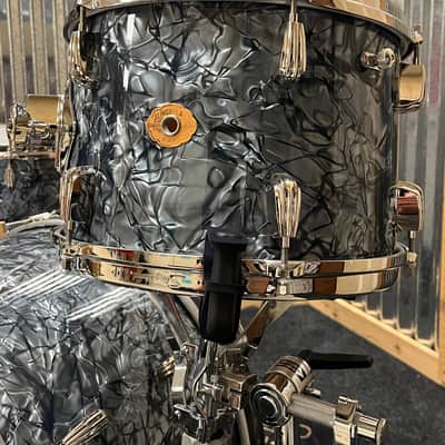 Slingerland Radio King 3-Piece Shell Pack SLKTFPK24N03AI069 2025 to present - Black Diamond Pearl Wrap image 2