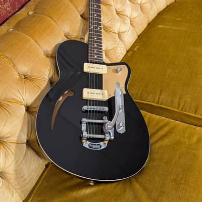 Reverend Club King 290 with Rosewood Fretboard and Bigsby - Midnight Black image 3