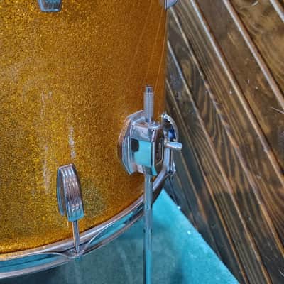 Ludwig 15"(diameter)x12"(Depth) Floor Tom (conversion) 1970's - Gold Sparkle image 3