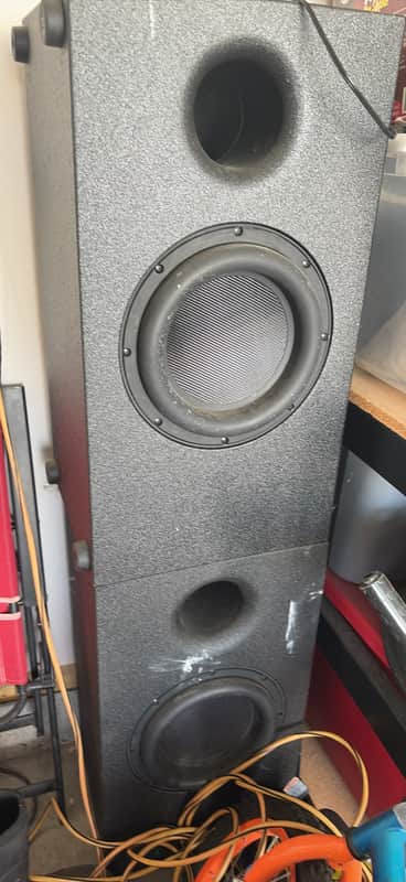 (2) Pro Audio Technology LFC-10SM 2012 - Black. (2) DMA-1508 DSP Pro Audio Technology Subwoofer Amplifiers image 1