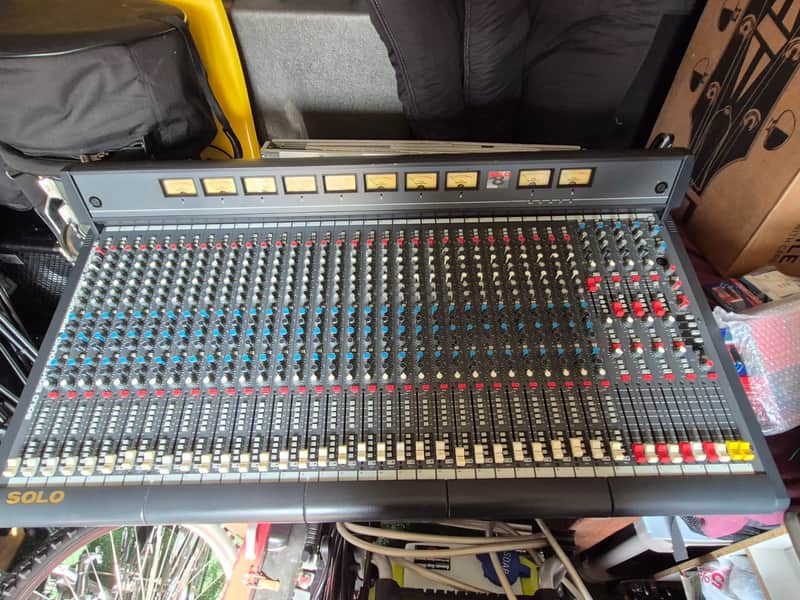 Soundtracs Solo 8 analog console mixer meter bridge 90s image 1