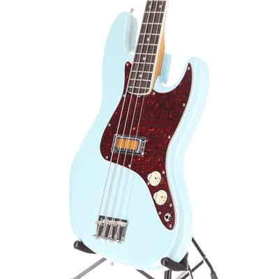 Fender Certified Pre-Owned Gold Foil Jazz Bass, Ebony Fingerboard, Sonic Blue (O12) (09859) image 4