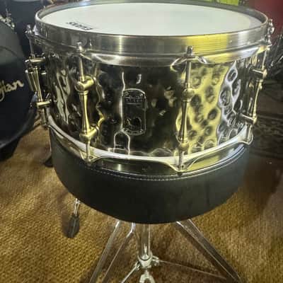 Mapex Black Panther Sledgehammer 14x6.5" Brass Snare Drum with Brass Hardware 2010s - Hammered Antique Brass image 1