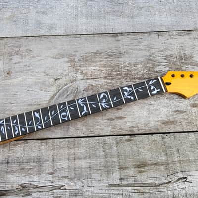 Canadian maple vintage tint Tree of life inlays rosewood bone nut guitar ST neck fits oem image 7