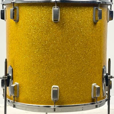 Trixon 20/13/16/5x14" 60's "Luxus" Outfit Drum Set - Gold Sparkle image 20