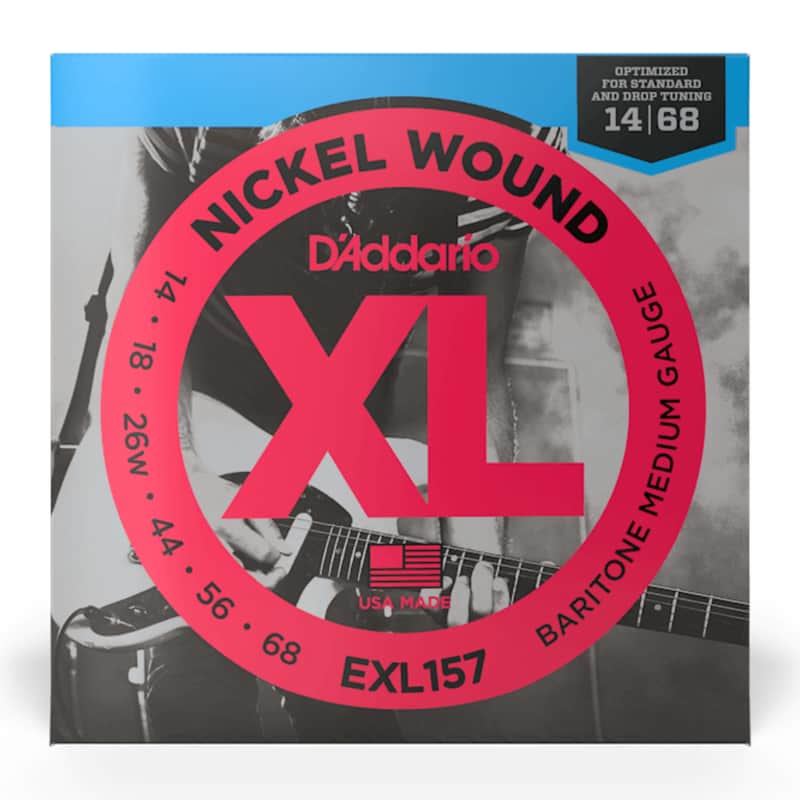 D'Addario EXL157 Nickel Wound Baritone Electric Guitar Strings, Medium Gauge image 1
