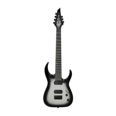 Jackson Pro Plus Series Signature Misha Mansoor Juggernaut HT7 7-String Right-Handed Electric Guitar with Poplar Body and Ebony Fingerboard (Silverburst Sparkle) image 1
