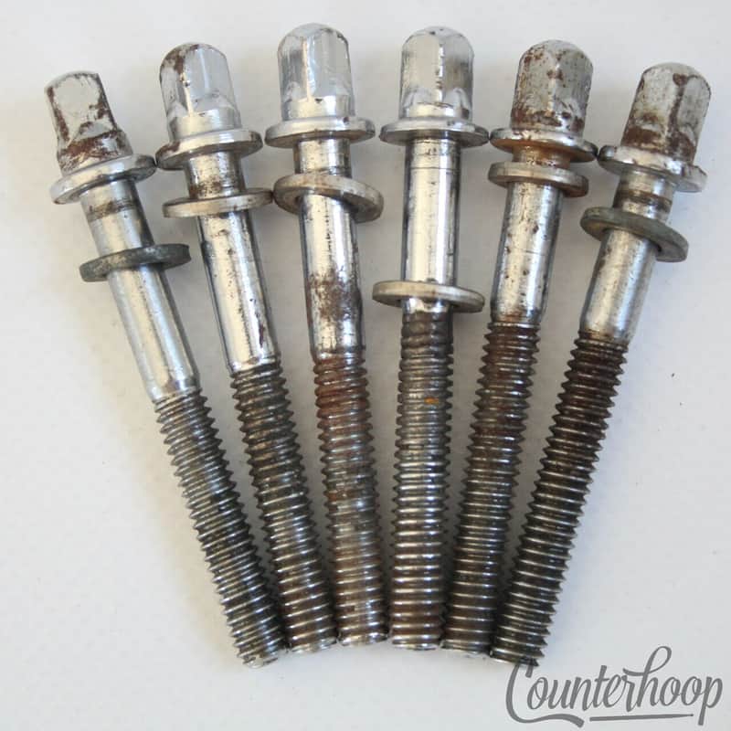 Ludwig 6x Tension T-Rods 1 7/8"Chrome Tom/Snare Drum Pioneer/Jazz Fest/Supra/Acr image 1