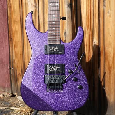 ESP Custom Shop KH-2 Neck Thru Purple Sparkle Kirk Hammett 6-String Electric Guitar w/ Case image 6