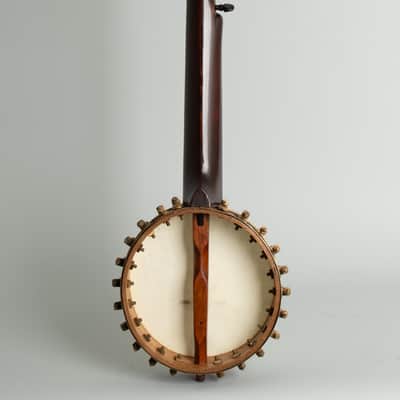 H.E. Bailey  5 String Fretless Banjo (1881), original brown coffin case. image 2