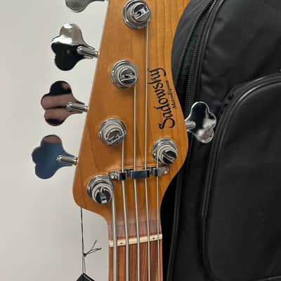 Sadowsky MetroExpress Vintage J/J 5 String Bass w/Morado Fingerboard 2024 - Champagne Metallic image 3