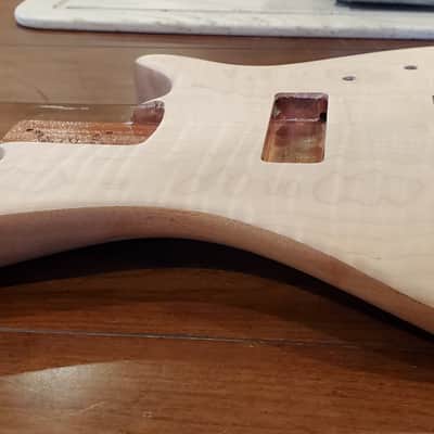 Warmoth G5 Unfinished Bass Body Mahogany w/Flame Maple Top 5 String image 4