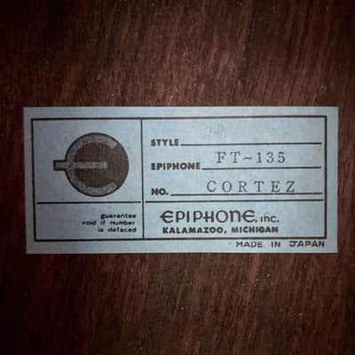 Epiphone FT-135 Cortez 1973—1976 image 10