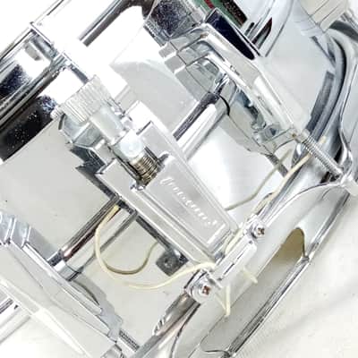 Ludwig Supraphonic 5x14"Snare Drum Monroe Badge 10Lug Vintage90s Aluminum/Chrome image 4