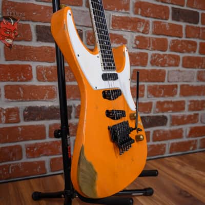 Jackson USA Custom Shop SL Soloist 3S-V Capri Orange Nitro Relic 2020 w/OHSC image 11