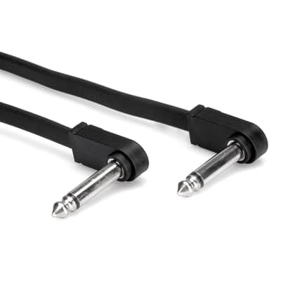 Hosa CPE-112 Flat 12-inch Guitar Patch Cable Right-angle to Same image 2