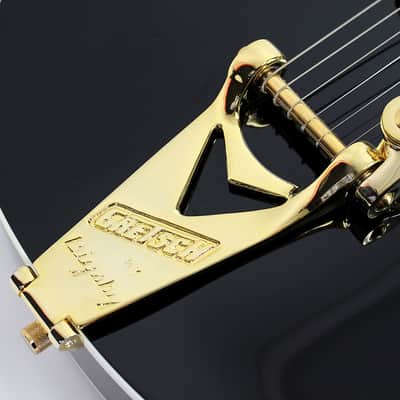 Gretsch G6120BK Pro Chet Atkins Hollow Body  Black w/ Gold Electric Guitar image 7
