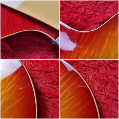 Super Rare Aria Pro II LS-1500VD Leopard Model 1981 - Left-Handed - Cherry Sunburst Lacquer Finish - Les Paul Standard - Flame Top - Original Covered DiMarzio PAF's - Made In Japan - MIJ image 6
