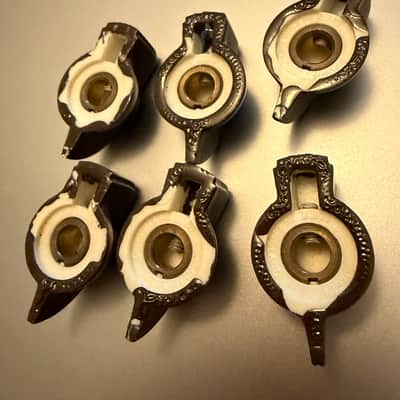 Bulgin 60s Bakelite knobs Brown for 6mm shafts [SET of 6] image 4