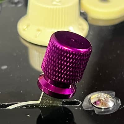 Kinnatone Purple Skirted knurled 3 or 5 way Blade style Switch Tip Knob For Strat or Tele Charvel,Jackson,PRS, Ibanez and more image 6