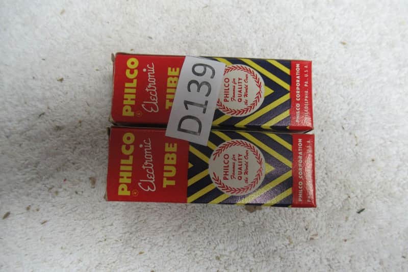 perfect match pair philco  RCA 6sn7 gtb 1950 image 1