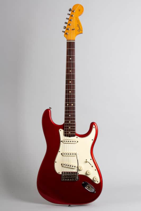 Fender Stratocaster Solid Body Electric Guitar (1966), ser. #110114, original black tolex hard shell case. image 1