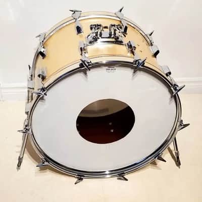 VTG 1970 PEARL 16"x16" Gold Satin "Phenolic" Floor Tom Drum  - Gorgeous Clean A+ image 25