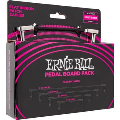 Ernie Ball 6224 Cables instrument patch multipack - coudé fin & plat image 1