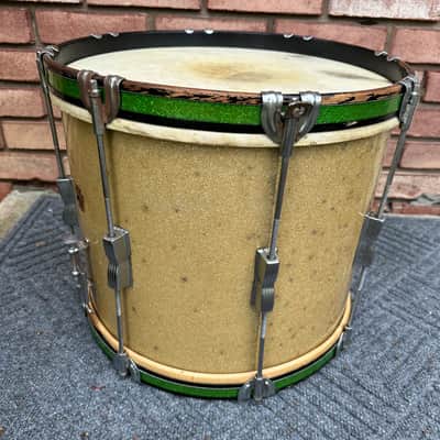Vintage WFL LUDWIG 12x15 Parade Marching Mid-50's Snare Drum Mahogany 3PLY Silver Sparkle image 3